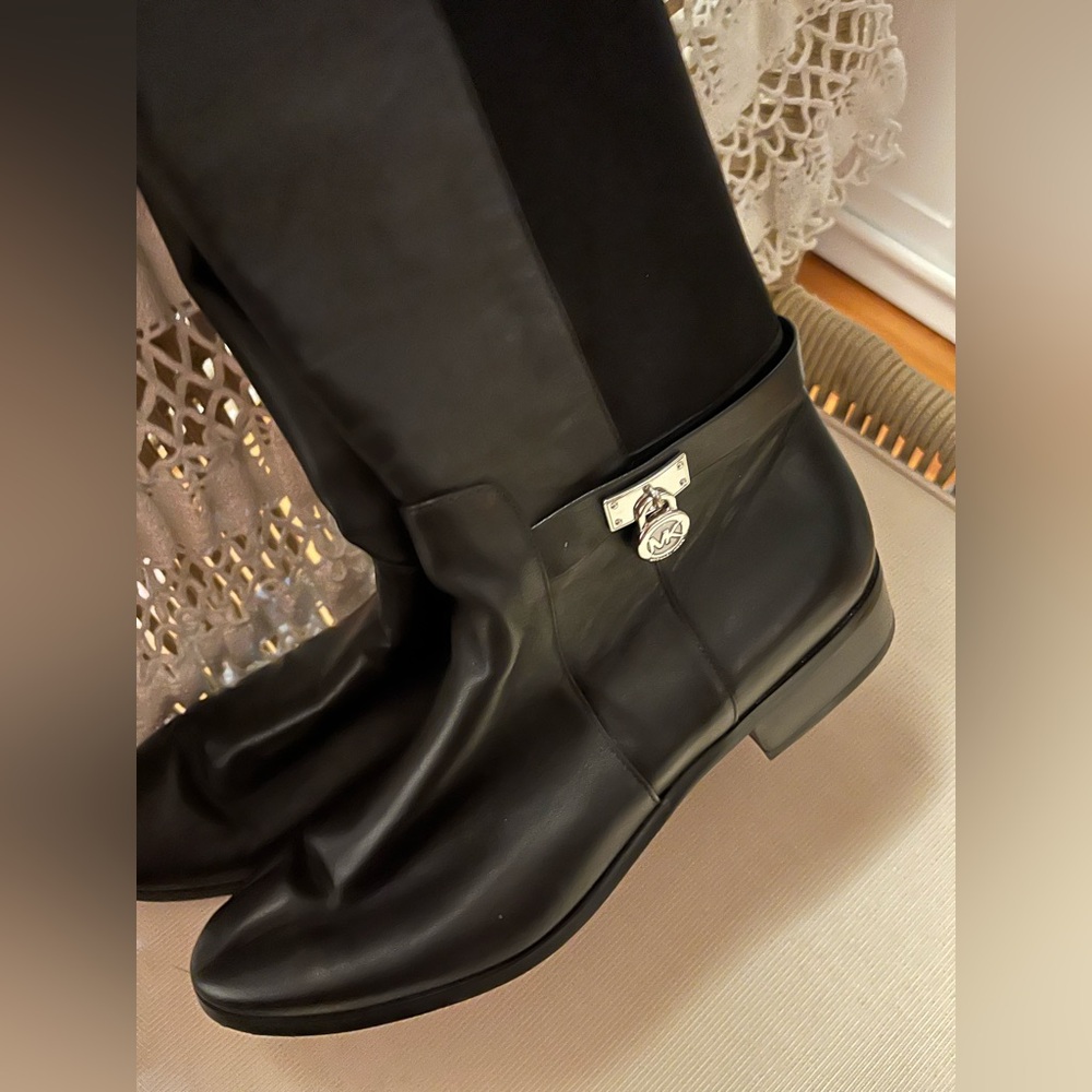 Men's Black Leather Boots not wide calf